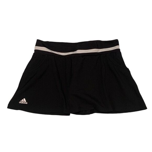 Adidas Climate Sz L Tennis Golf Pull On athletic Shorts Skort Skirt black - Picture 1 of 8